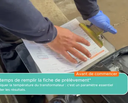 Prélèvement en bas de cuve sur Transformateur HTA